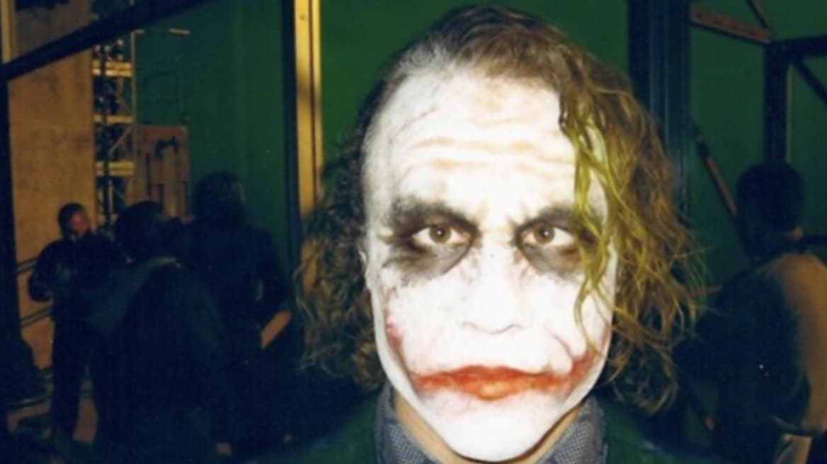 heath ledger on set of dark knight